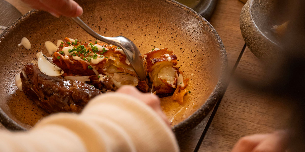 MENU_2 Braised beef with hasselback potatoes & onion cream